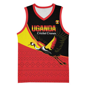 Afro Cricket Uganda Custom Basketball Jersey Go Cranes African Pattern - African Pride