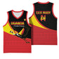 Afro Cricket Uganda Custom Basketball Jersey Go Cranes African Pattern - African Pride