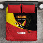 Afro Cricket Uganda Custom Bedding Set Go Cranes African Pattern - African Pride