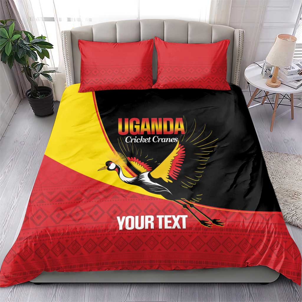 Afro Cricket Uganda Custom Bedding Set Go Cranes African Pattern - African Pride