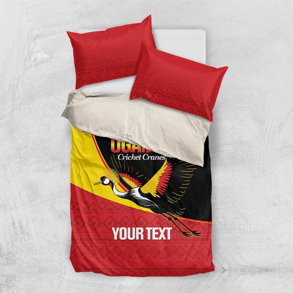 Afro Cricket Uganda Custom Bedding Set Go Cranes African Pattern - African Pride