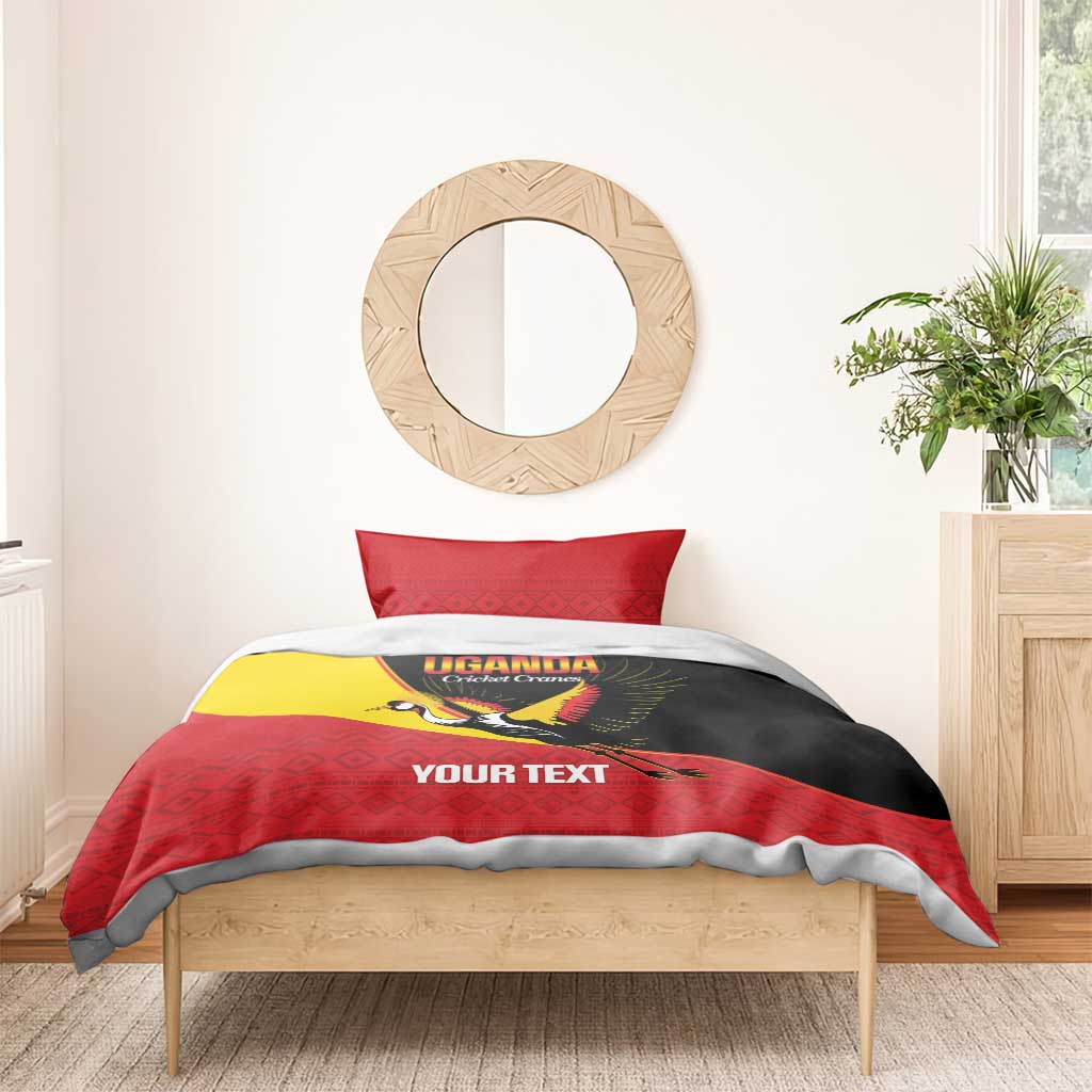 Afro Cricket Uganda Custom Bedding Set Go Cranes African Pattern - African Pride