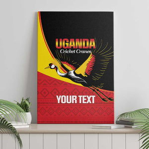 Afro Cricket Uganda Custom Canvas Wall Art Go Cranes African Pattern - African Pride