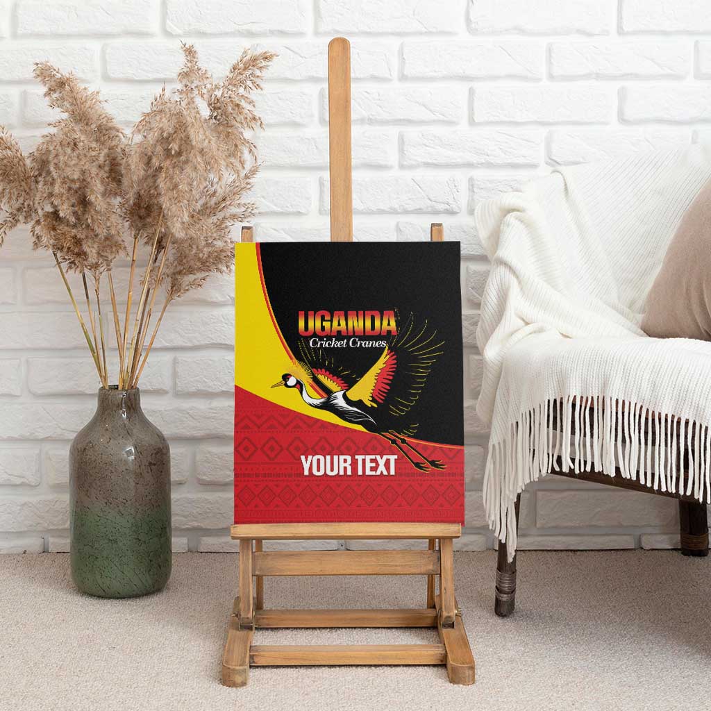 Afro Cricket Uganda Custom Canvas Wall Art Go Cranes African Pattern - African Pride