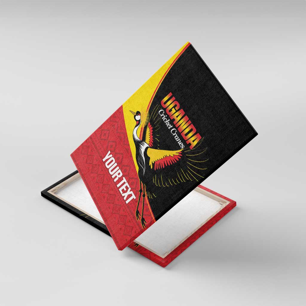 Afro Cricket Uganda Custom Canvas Wall Art Go Cranes African Pattern - African Pride