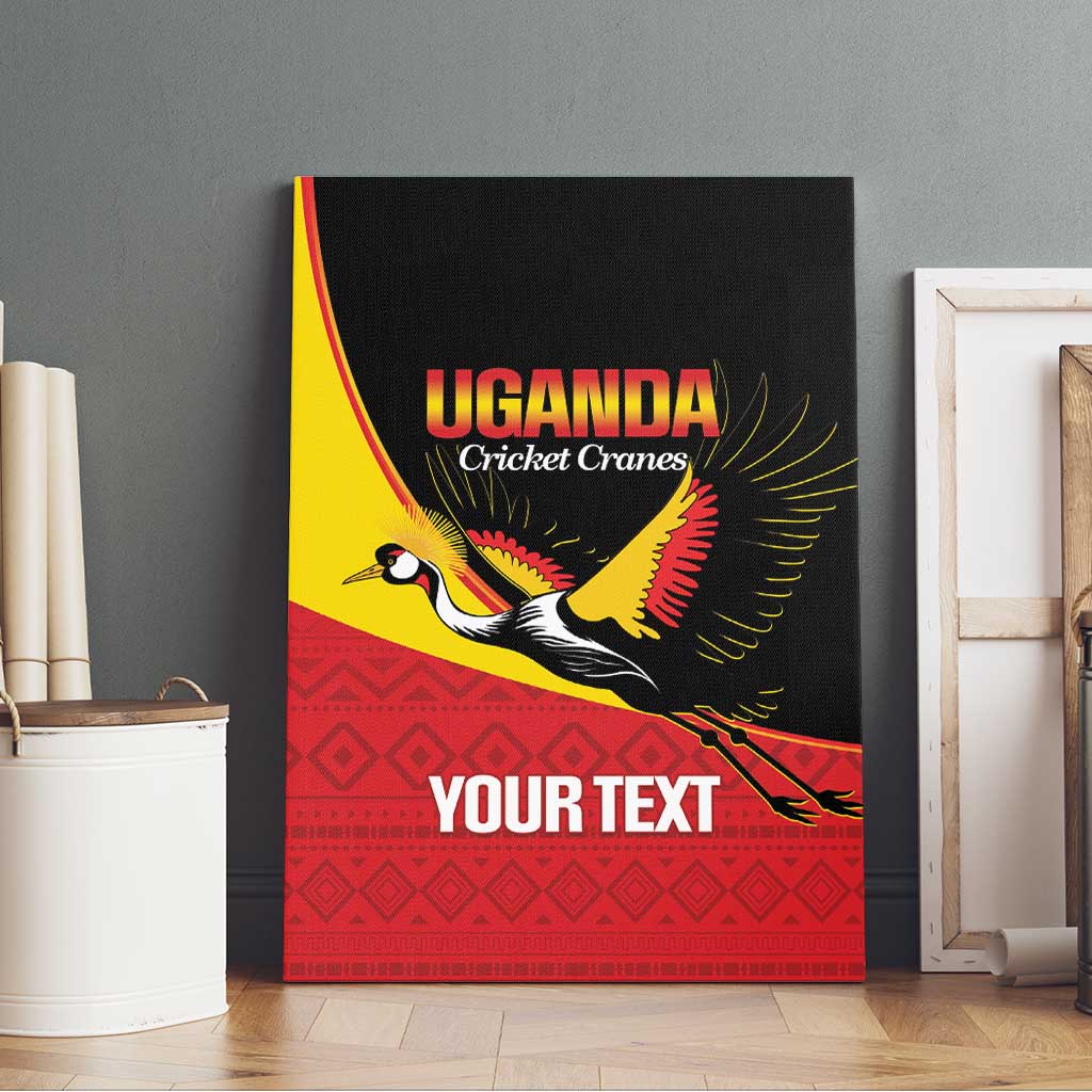Afro Cricket Uganda Custom Canvas Wall Art Go Cranes African Pattern - African Pride