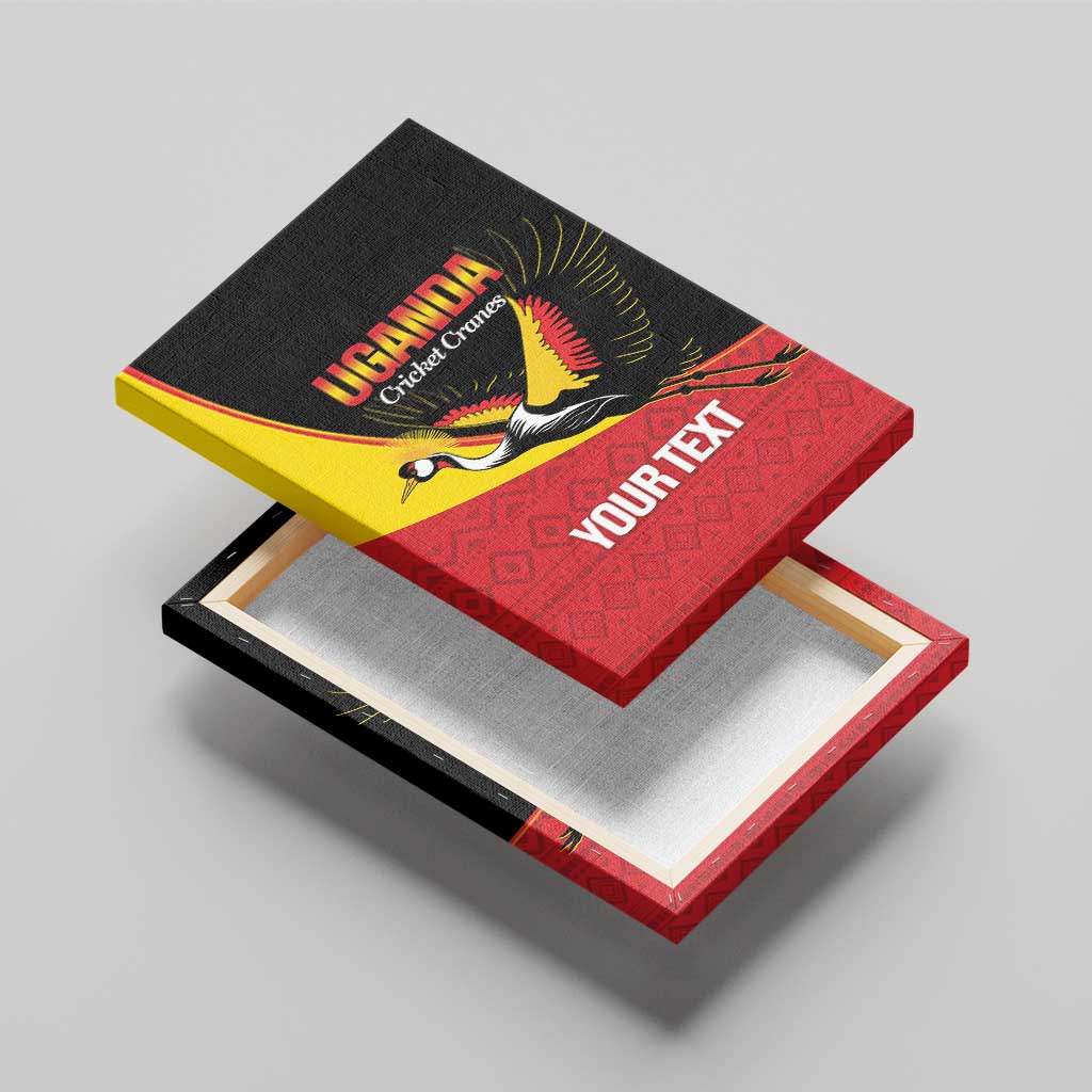 Afro Cricket Uganda Custom Canvas Wall Art Go Cranes African Pattern - African Pride