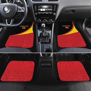 Afro Cricket Uganda Custom Car Mats Go Cranes African Pattern - African Pride