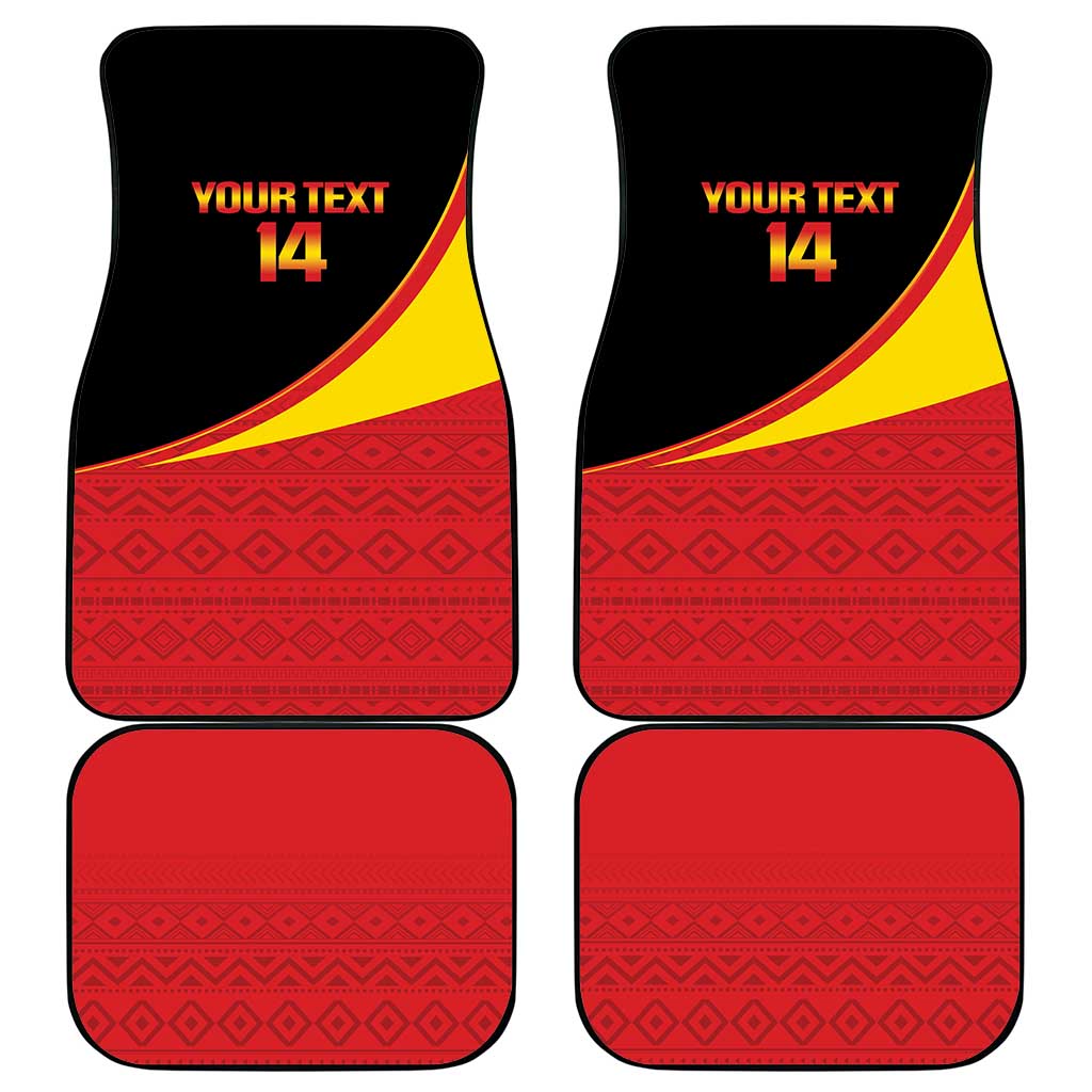 Afro Cricket Uganda Custom Car Mats Go Cranes African Pattern - African Pride