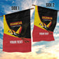 Afro Cricket Uganda Custom Garden Flag Go Cranes African Pattern - African Pride