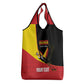 Afro Cricket Uganda Custom Grocery Bag Go Cranes African Pattern - African Pride