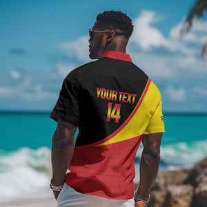 Afro Cricket Uganda Custom Hawaiian Shirt Go Cranes African Pattern - African Pride