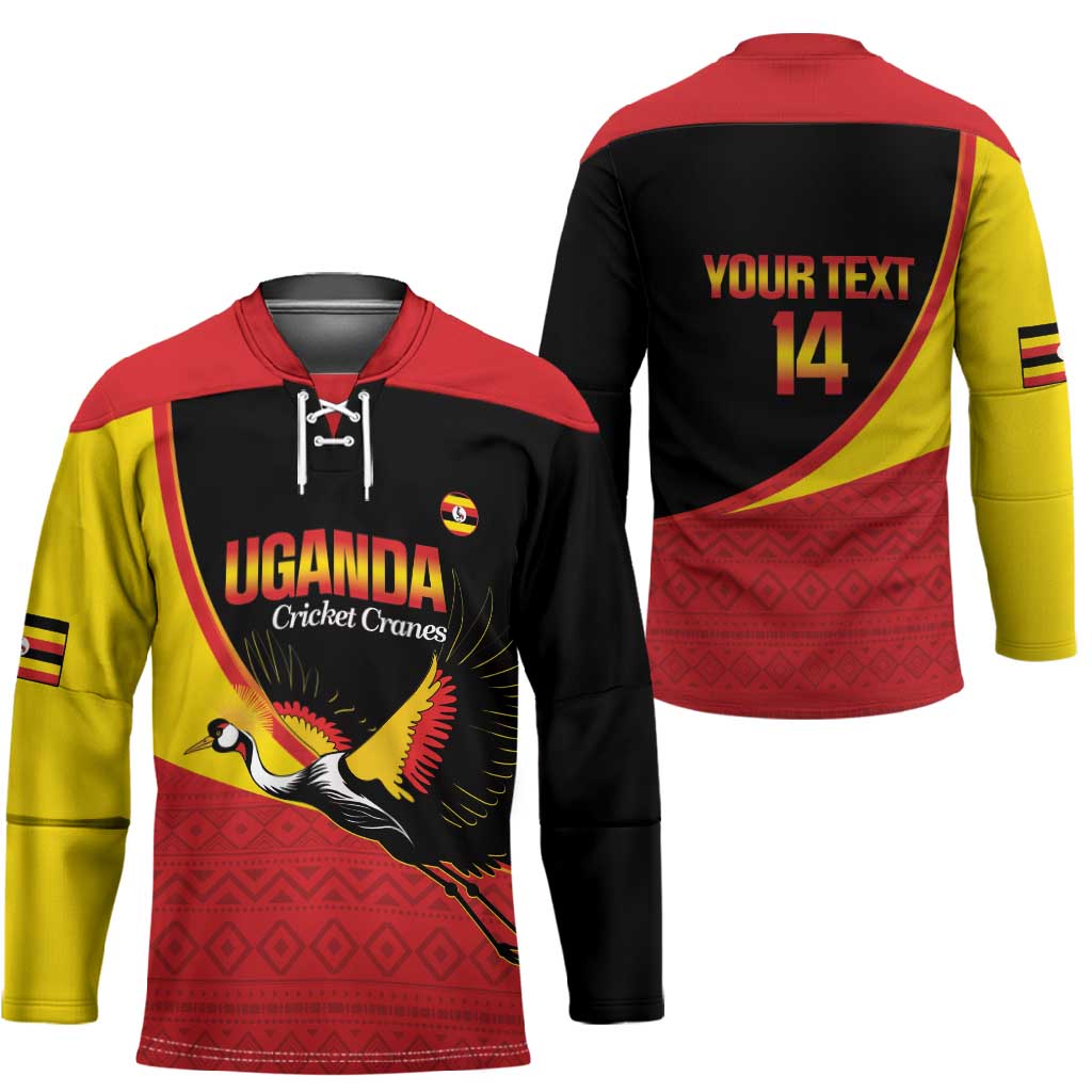 Custom Uganda Cricket Hockey Jersey Go Cranes African Pattern