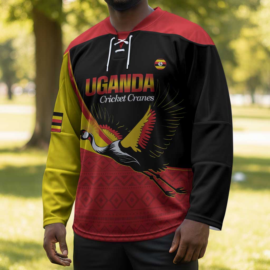 Custom Uganda Cricket Hockey Jersey Go Cranes African Pattern
