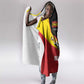 Afro Cricket Uganda Custom Hooded Blanket Go Cranes African Pattern - African Pride