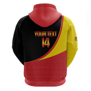 Afro Cricket Uganda Custom Hoodie Go Cranes African Pattern - African Pride