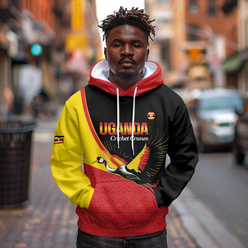 Afro Cricket Uganda Custom Hoodie Go Cranes African Pattern - African Pride