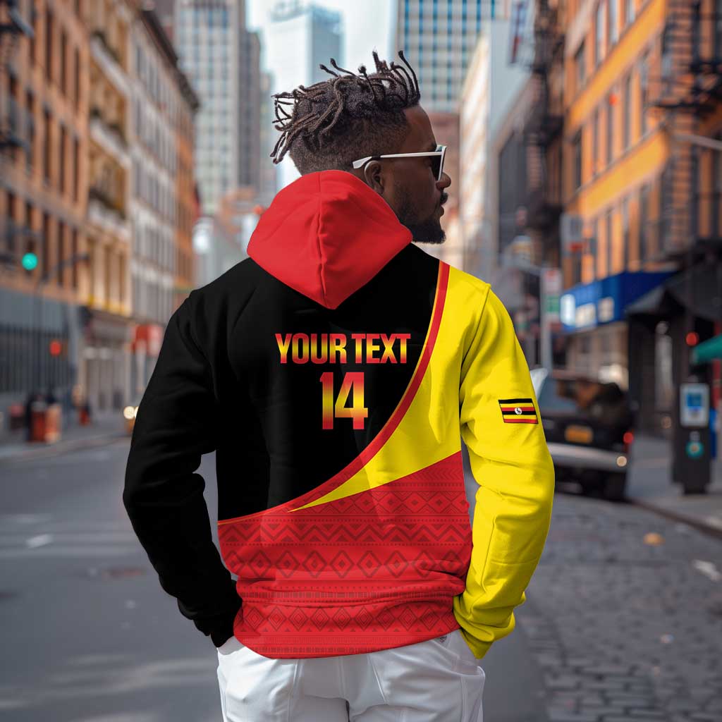 Afro Cricket Uganda Custom Hoodie Go Cranes African Pattern - African Pride