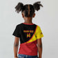 Afro Cricket Uganda Custom Kid T shirt Go Cranes African Pattern - African Pride