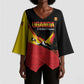 Custom Uganda Cricket Kimono Sleeve Blouse Go Cranes African Pattern