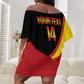 Afro Cricket Uganda Custom Off Shoulder Short Dress Go Cranes African Pattern - African Pride