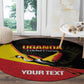 Afro Cricket Uganda Custom Round Carpet Go Cranes African Pattern - African Pride