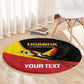 Afro Cricket Uganda Custom Round Carpet Go Cranes African Pattern - African Pride
