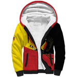 Afro Cricket Uganda Custom Sherpa Hoodie Go Cranes African Pattern - African Pride