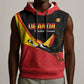 Afro Cricket Uganda Custom Sleeveless Hoodie Go Cranes African Pattern - African Pride