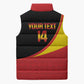 Custom Uganda Cricket Sleeveless Puffer Jacket Go Cranes African Pattern