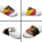 Custom Uganda Cricket Slide Sandals Go Cranes African Pattern