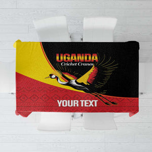 Afro Cricket Uganda Custom Tablecloth Go Cranes African Pattern - African Pride