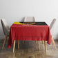 Afro Cricket Uganda Custom Tablecloth Go Cranes African Pattern - African Pride