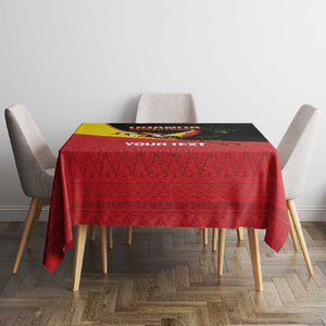 Afro Cricket Uganda Custom Tablecloth Go Cranes African Pattern - African Pride