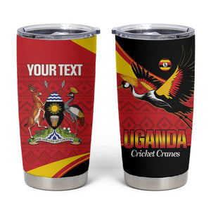Afro Cricket Uganda Custom Tumbler Cup Go Cranes African Pattern - African Pride