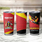 Afro Cricket Uganda Custom Tumbler Cup Go Cranes African Pattern - African Pride