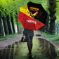 Custom Uganda Cricket Umbrella Go Cranes African Pattern