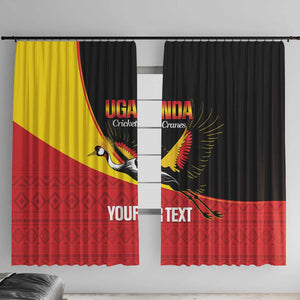 Afro Cricket Uganda Custom Window Curtain Go Cranes African Pattern - African Pride