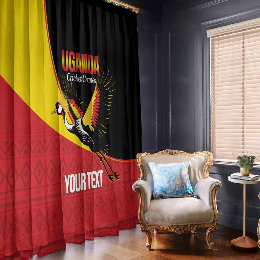Afro Cricket Uganda Custom Window Curtain Go Cranes African Pattern - African Pride
