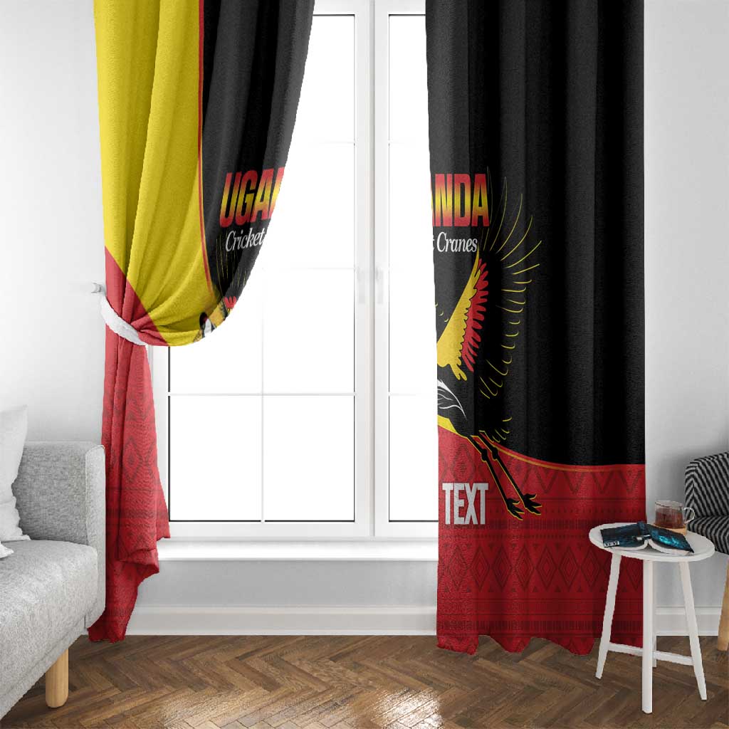Afro Cricket Uganda Custom Window Curtain Go Cranes African Pattern - African Pride