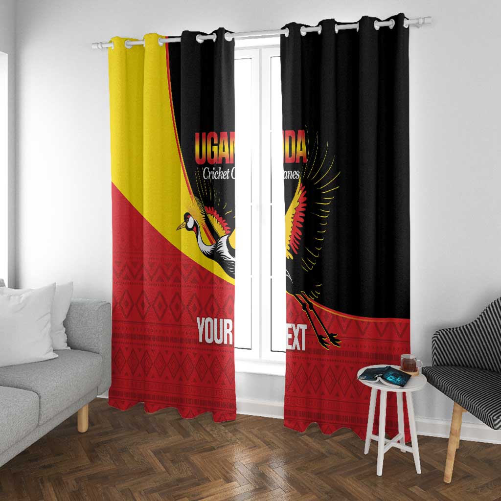 Afro Cricket Uganda Custom Window Curtain Go Cranes African Pattern - African Pride
