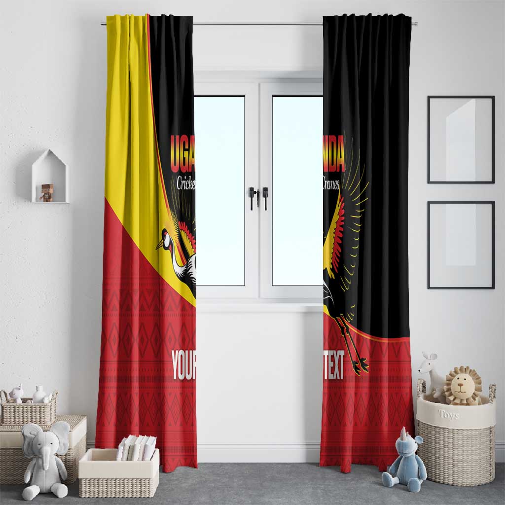 Afro Cricket Uganda Custom Window Curtain Go Cranes African Pattern - African Pride