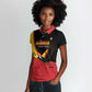 Afro Cricket Uganda Custom Women Polo Shirt Go Cranes African Pattern - African Pride