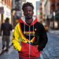 Afro Cricket Uganda Custom Zip Hoodie Go Cranes African Pattern - African Pride