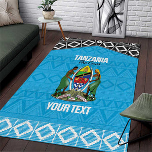 Afro Cricket Tanzania Custom Area Rug Go Cows Sporty African Pattern - African Pride