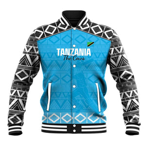 Afro Cricket Tanzania Custom Baseball Jacket Go Cows Sporty African Pattern - African Pride