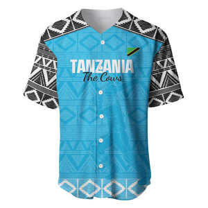 Afro Cricket Tanzania Custom Baseball Jersey Go Cows Sporty African Pattern - African Pride