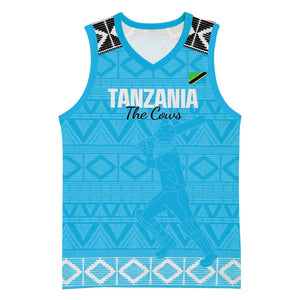 Afro Cricket Tanzania Custom Basketball Jersey Go Cows Sporty African Pattern - African Pride