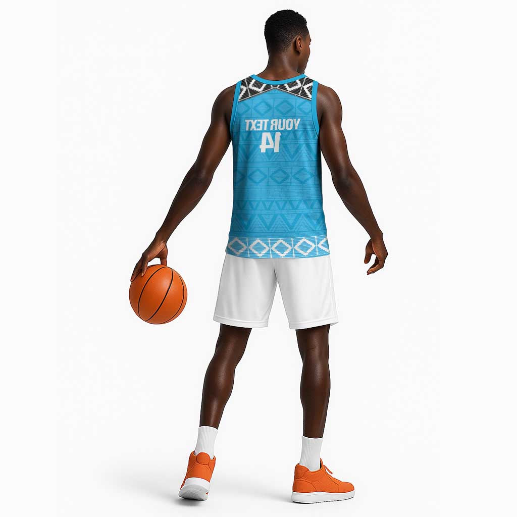 Afro Cricket Tanzania Custom Basketball Jersey Go Cows Sporty African Pattern - African Pride