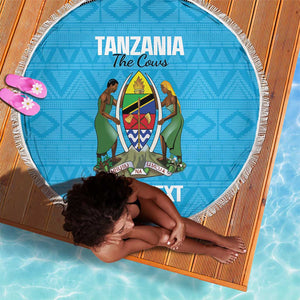 Afro Cricket Tanzania Custom Beach Blanket Go Cows Sporty African Pattern - African Pride